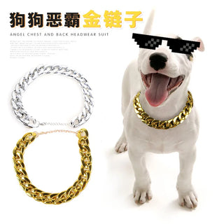 Strong Metal Dog Chain Collar Stainless Steel